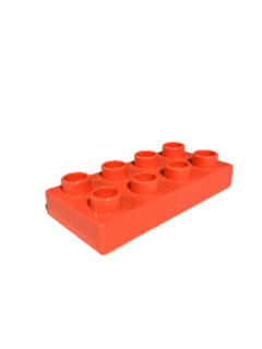 Lego Duplo kostka korálová 4x2 úzká